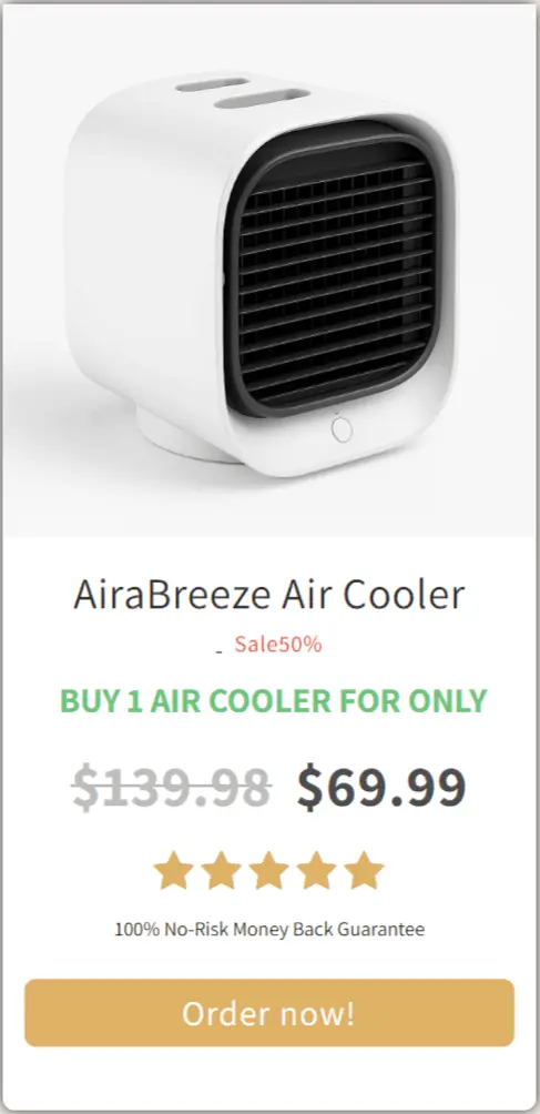 NuraBreeze Air Cooler package price